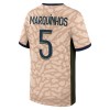 Camiseta de fútbol Paris Saint-Germain Lucas Marquinhos 5 Cuarta Equipación Jordan 23-24 - Hombre